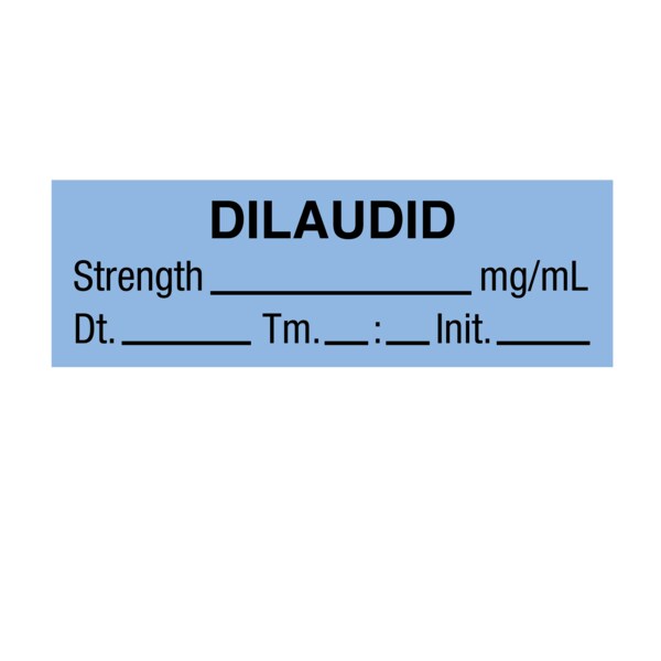 Tape, Dilaudid 1/2" x 500" Blue w/Black